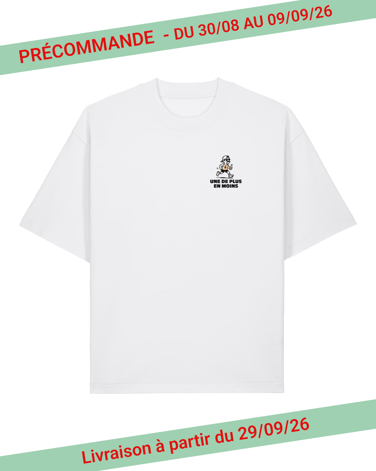 T-shirt unisexe épais oversize blanc