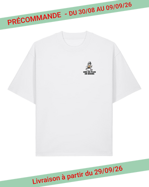 T-shirt unisexe épais oversize blanc