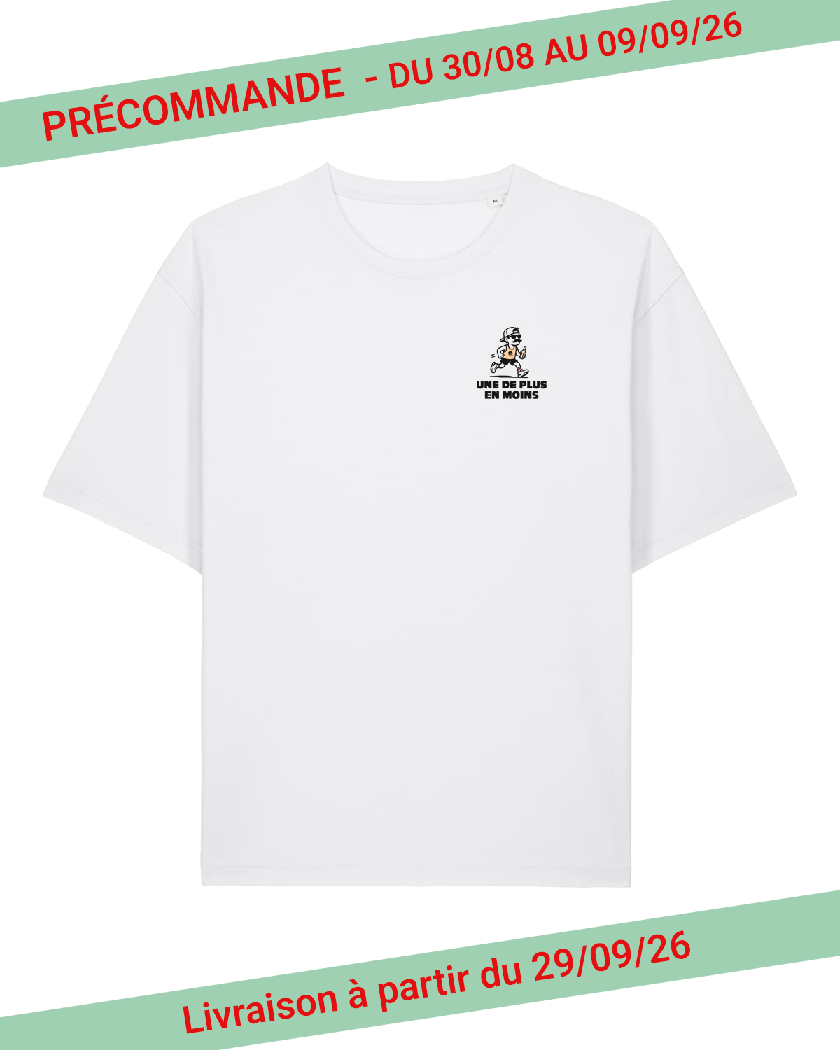 T-shirt unisexe coupe relax blanc