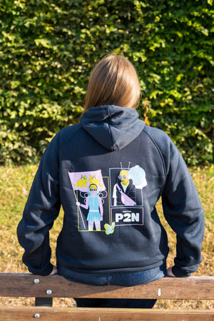 Sweat capuche bleu marine