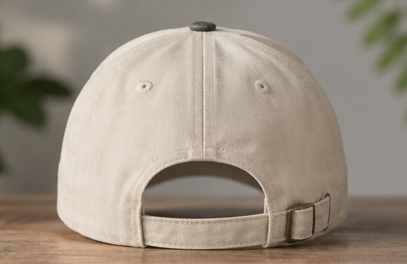 Casquette marron brodée