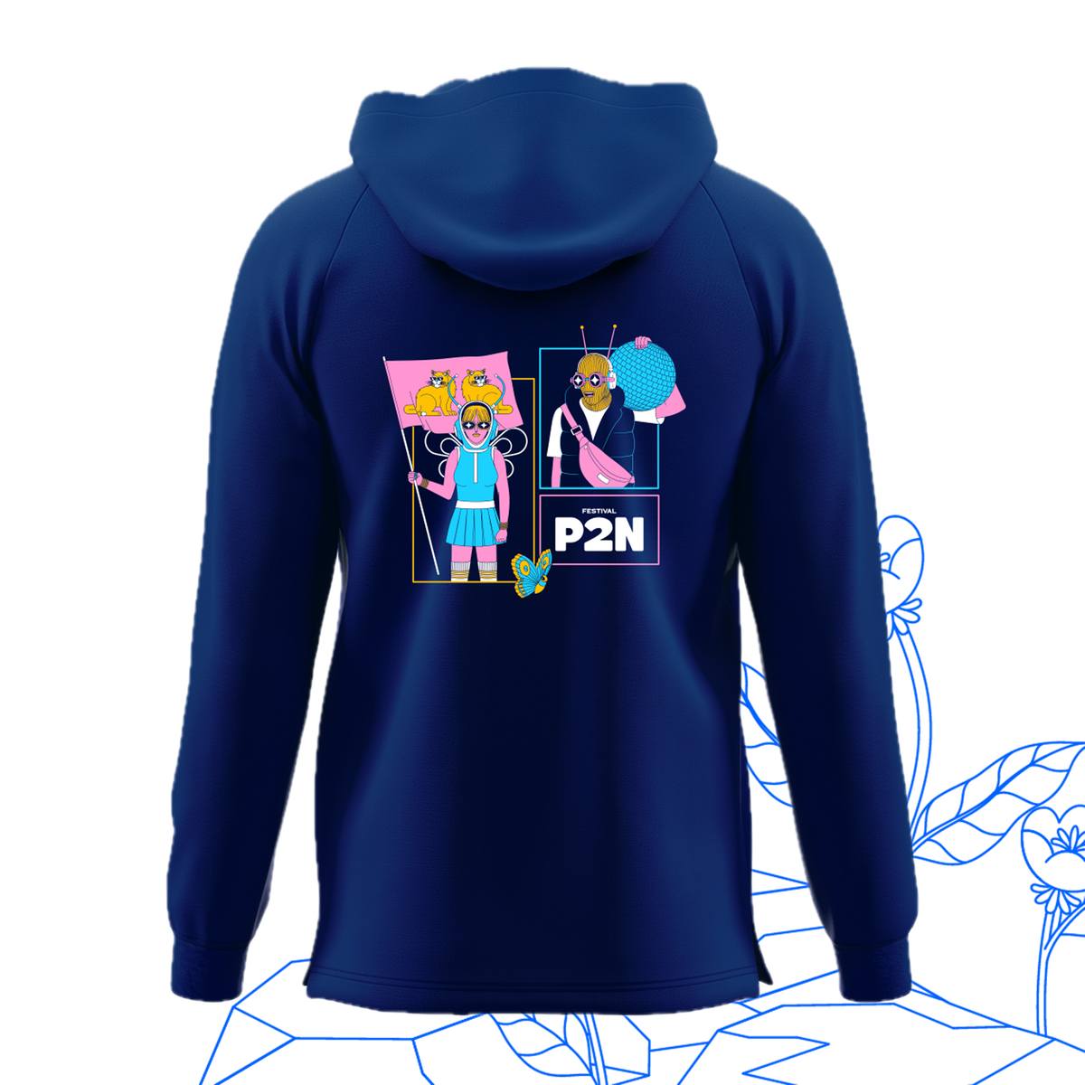 Sweat capuche bleu marine